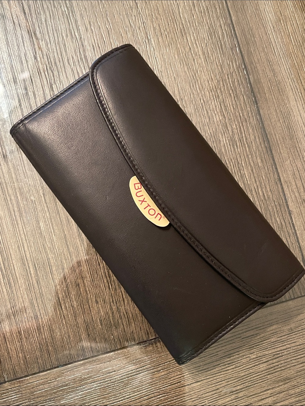 Buxton Velvet Touch Cowhide Leather Checkbook Wallet Organizer Clutch Black NWT